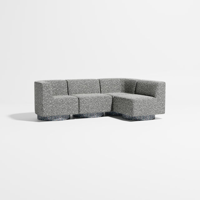 Confetti Modular Lounge - 4 Seater Corner Right | Recycled Plastic Base | Gibson Karlo | Design By Them ** Kvadrat Zero 0004