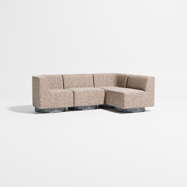 Confetti Modular Lounge - 4 Seater Corner Right | Recycled Plastic Base | Gibson Karlo | Design By Them ** Kvadrat Zero 0009