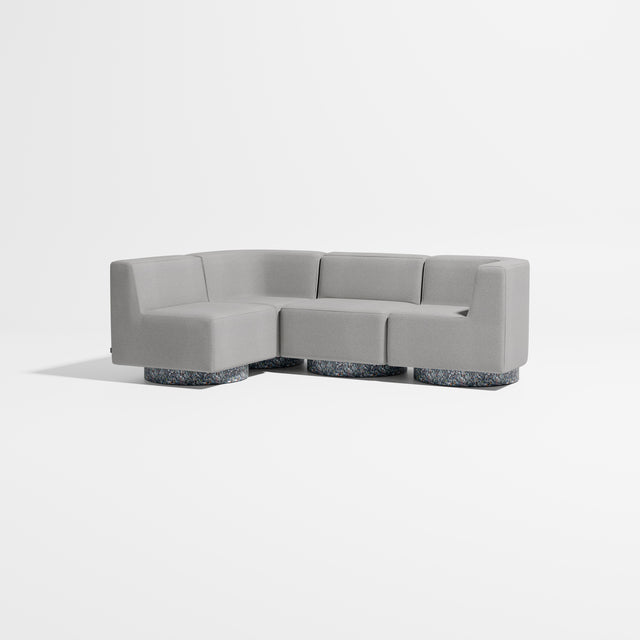Confetti Modular Lounge - 4 Seater Corner Left | Recycled Plastic Base | Gibson Karlo | Design By Them ** Kvadrat Autumn 0131
