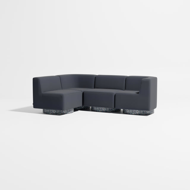 Confetti Modular Lounge - 4 Seater Corner Left | Recycled Plastic Base | Gibson Karlo | Design By Them ** Kvadrat Autumn 0791