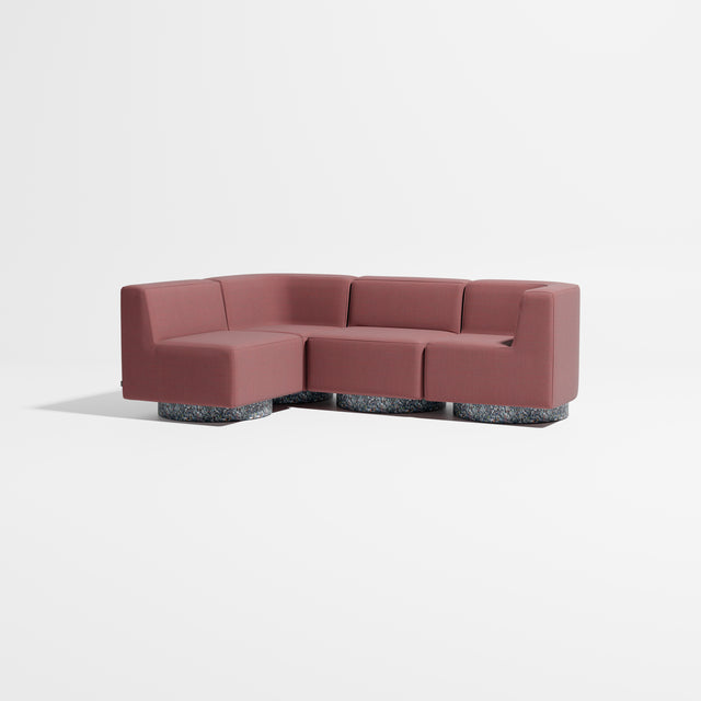Confetti Modular Lounge - 4 Seater Corner Left | Recycled Plastic Base | Gibson Karlo | Design By Them ** Kvadrat Canvas 2 0654