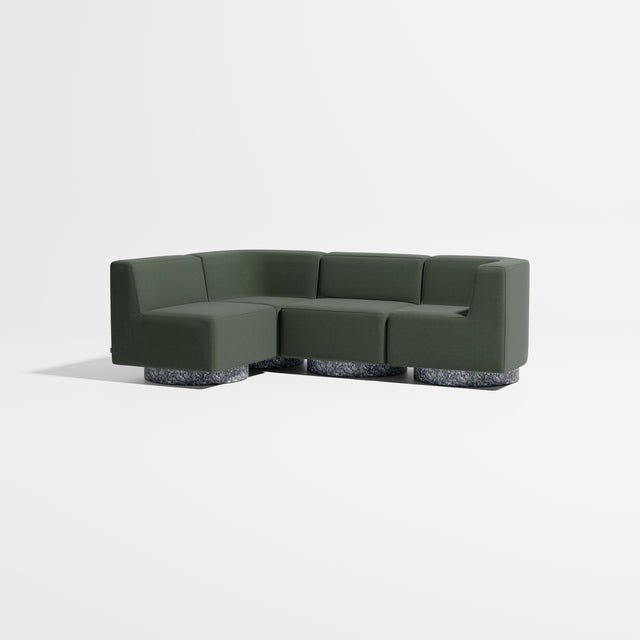 Confetti Modular Lounge - 4 Seater Corner Left | Recycled Plastic Base | Gibson Karlo | Design By Them ** Kvadrat Canvas 2 0996