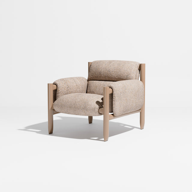Cattle Armchair | Upholstered Armchair | Lounge Chair | Gibson Karlo | Design By Them | Camel Frame | Kvadrat Arda 0211