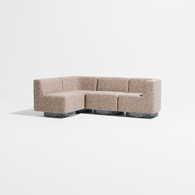 Confetti Modular Lounge - 4 Seater Corner Left | Recycled Plastic Base | Gibson Karlo | Design By Them ** Kvadrat Zero 009