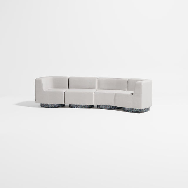Confetti Modular Lounge - 4 Seater Angle Right | Recycled Plastic Base | Gibson Karlo | Design By Them ** Kvadrat Autumn 0101