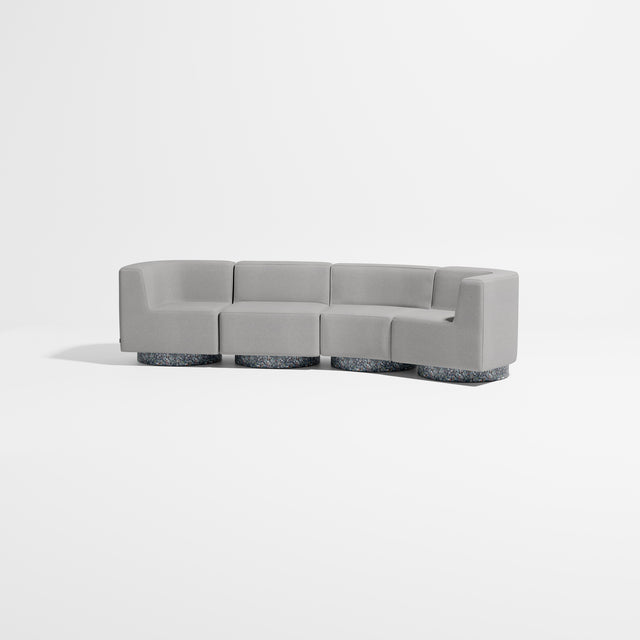 Confetti Modular Lounge - 4 Seater Angle Right | Recycled Plastic Base | Gibson Karlo | Design By Them ** Kvadrat Autumn 0131