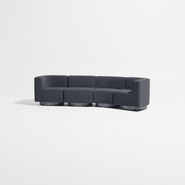 Confetti Modular Lounge - 4 Seater Angle Right | Recycled Plastic Base | Gibson Karlo | Design By Them ** Kvadrat Autumn 0791