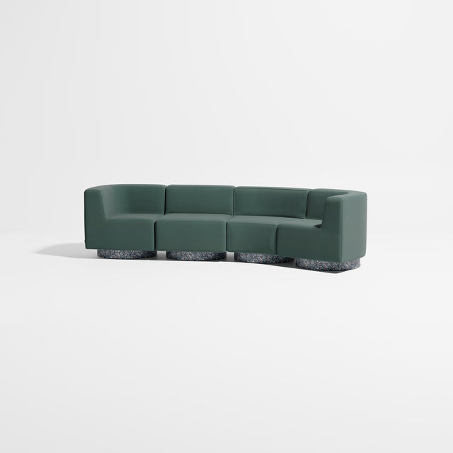 Confetti Modular Lounge - 4 Seater Angle Right | Recycled Plastic Base | Gibson Karlo | Design By Them ** Kvadrat Autumn 0971
