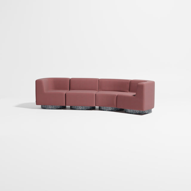 Confetti Modular Lounge - 4 Seater Angle Right | Recycled Plastic Base | Gibson Karlo | Design By Them ** Kvadrat Canvas 2 0654