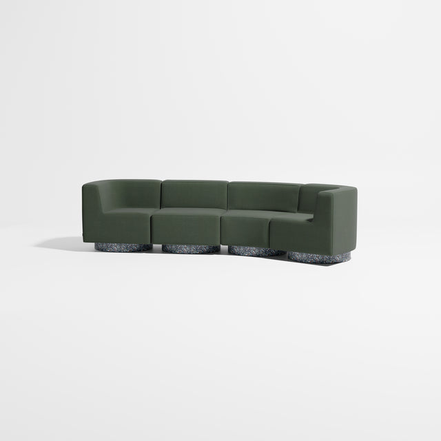 Confetti Modular Lounge - 4 Seater Angle Right | Recycled Plastic Base | Gibson Karlo | Design By Them ** Kvadrat Canvas 2 0996