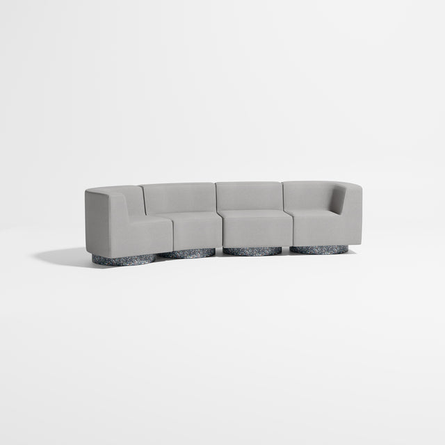 Confetti Modular Lounge - 4 Seater Angle Left | Recycled Plastic Base | Gibson Karlo | Design By Them ** Kvadrat Autumn 0131