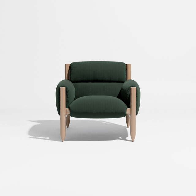 Cattle Armchair | Upholstered Armchair | Lounge Chair | Gibson Karlo | Design By Them | Camel Frame | Kvadrat Phlox 0983