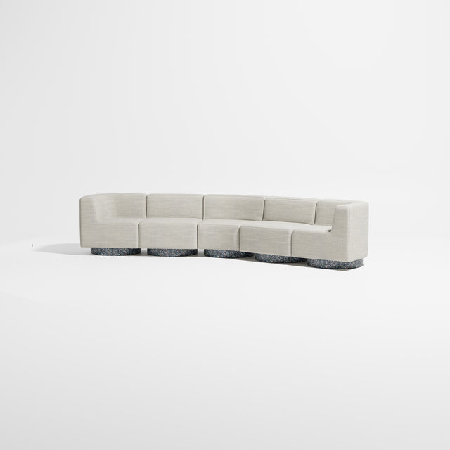 Confetti Modular Lounge - 5 Seater Angle | Recycled Plastic Base | Gibson Karlo | Design By Them ** Kvadrat Canvas 2 0114