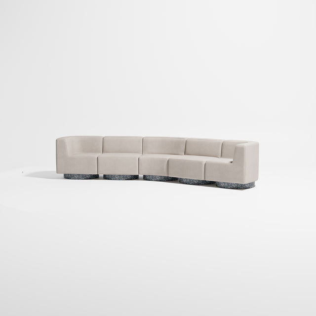 Confetti Modular Lounge - 5 Seater Angle | Recycled Plastic Base | Gibson Karlo | Design By Them ** Kvadrat Elle 0220