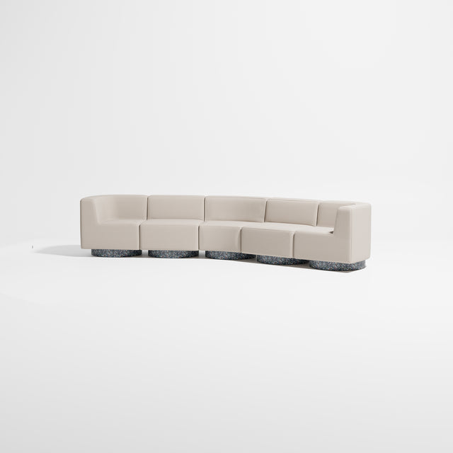 Confetti Modular Lounge - 5 Seater Angle | Recycled Plastic Base | Gibson Karlo | Design By Them ** Maharam Merit 0030