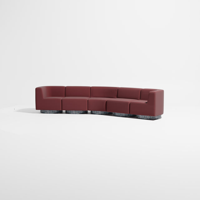 Confetti Modular Lounge - 5 Seater Angle | Recycled Plastic Base | Gibson Karlo | Design By Them ** Maharam Merit 0039