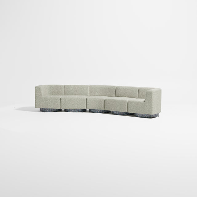 Confetti Modular Lounge - 5 Seater Angle | Recycled Plastic Base | Gibson Karlo | Design By Them ** Kvadrat Zero 0002