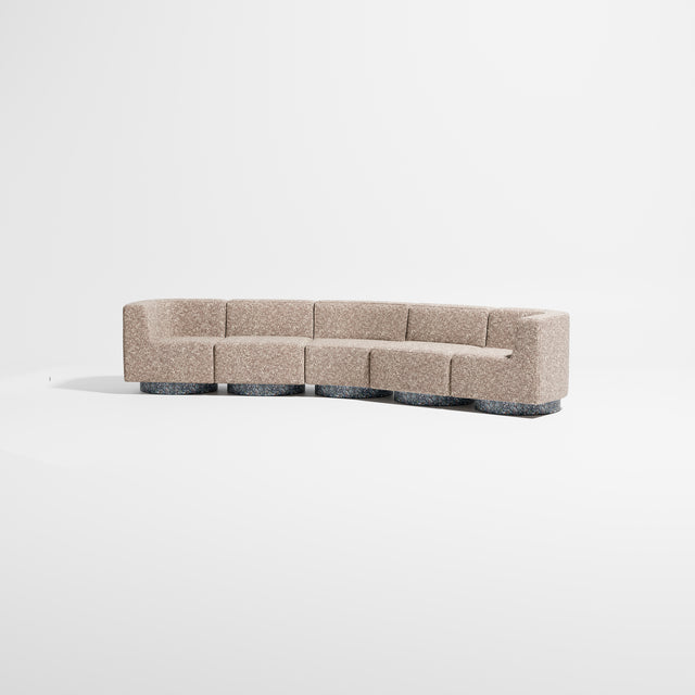 Confetti Modular Lounge - 5 Seater Angle | Recycled Plastic Base | Gibson Karlo | Design By Them ** Kvadrat Zero 0009
