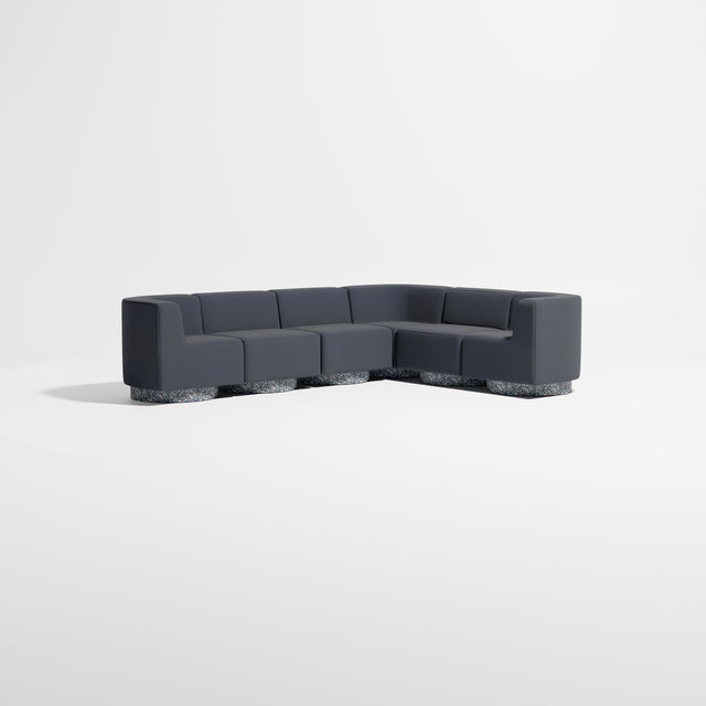 Confetti Modular Lounge - 6 Seater Corner Left | Recycled Plastic Base | Gibson Karlo | Design By Them ** Kvadrat Autumn 0791