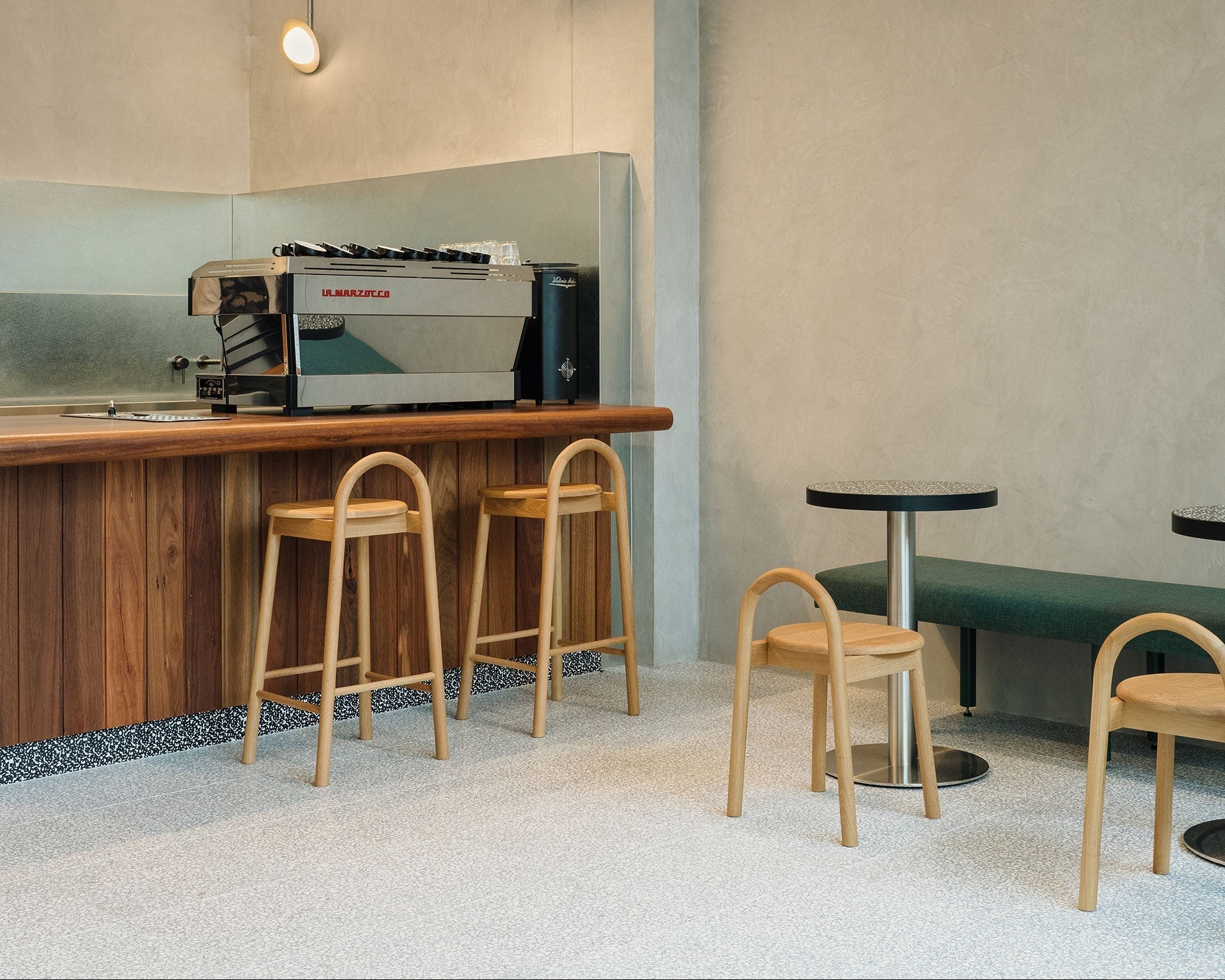 Bobby Timber Stool and Bar Stool | Midi Cafe by Sans-Arc Studio | Design By Them