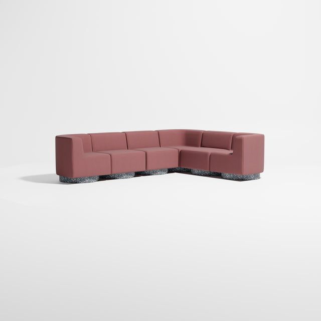 Confetti Modular Lounge - 6 Seater Corner Left | Recycled Plastic Base | Gibson Karlo | Design By Them ** Kvadrat Canvas 2 0654