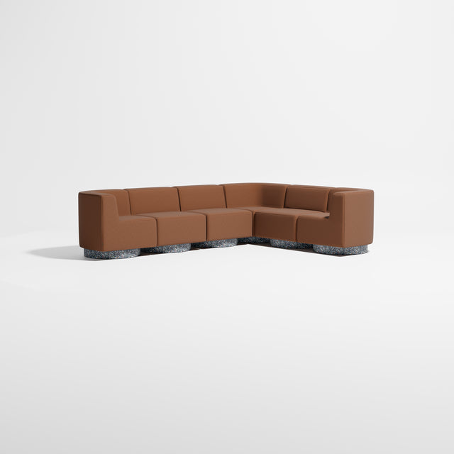 Confetti Modular Lounge - 6 Seater Corner Left | Recycled Plastic Base | Gibson Karlo | Design By Them ** Maharam Merit 0033