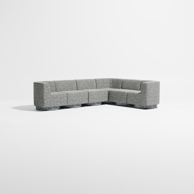 Confetti Modular Lounge - 6 Seater Corner Left | Recycled Plastic Base | Gibson Karlo | Design By Them ** Kvadrat Zero 0004