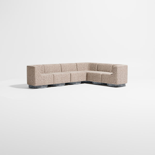 Confetti Modular Lounge - 6 Seater Corner Left | Recycled Plastic Base | Gibson Karlo | Design By Them ** Kvadrat Zero 0009