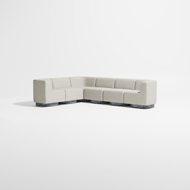 Confetti Modular Lounge - 6 Seater Corner Right | Recycled Plastic Base | Gibson Karlo | Design By Them ** Kvadrat Canvas 2 0114