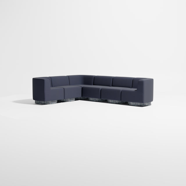 Confetti Modular Lounge - 6 Seater Corner Right | Recycled Plastic Base | Gibson Karlo | Design By Them ** Kvadrat Canvas 2 0794