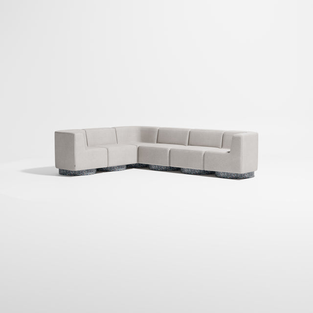 Confetti Modular Lounge - 6 Seater Corner Right | Recycled Plastic Base | Gibson Karlo | Design By Them ** Kvadrat Elle 0230