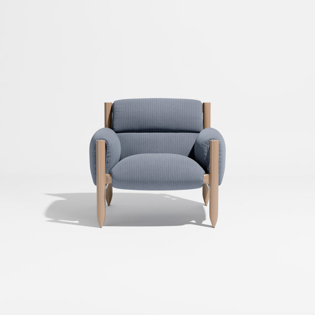 Cattle Armchair | Upholstered Armchair | Lounge Chair | Gibson Karlo | Design By Them | Camel Frame | Kvadrat Phlox 0743