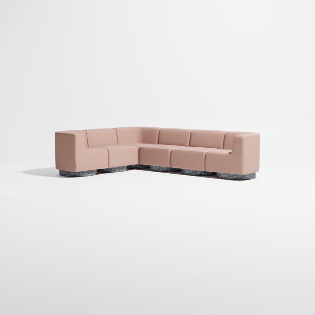 Confetti Modular Lounge - 6 Seater Corner Right | Recycled Plastic Base | Gibson Karlo | Design By Them ** Maharam Merit 0036