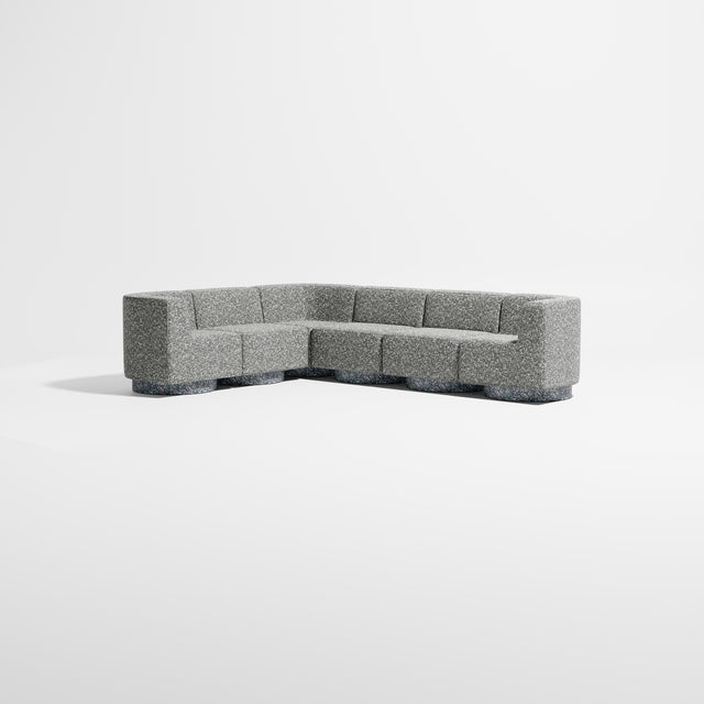 Confetti Modular Lounge - 6 Seater Corner Right | Recycled Plastic Base | Gibson Karlo | Design By Them ** Kvadrat Zero 0004