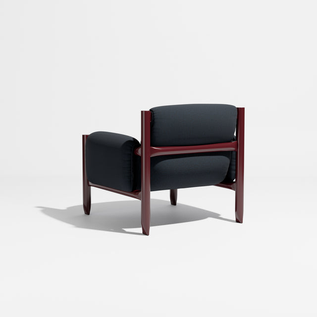 Cattle Armchair | Upholstered Armchair | Lounge Chair | Gibson Karlo | Design By Them | Burgundy Frame | Kvadrat Autumn 0791