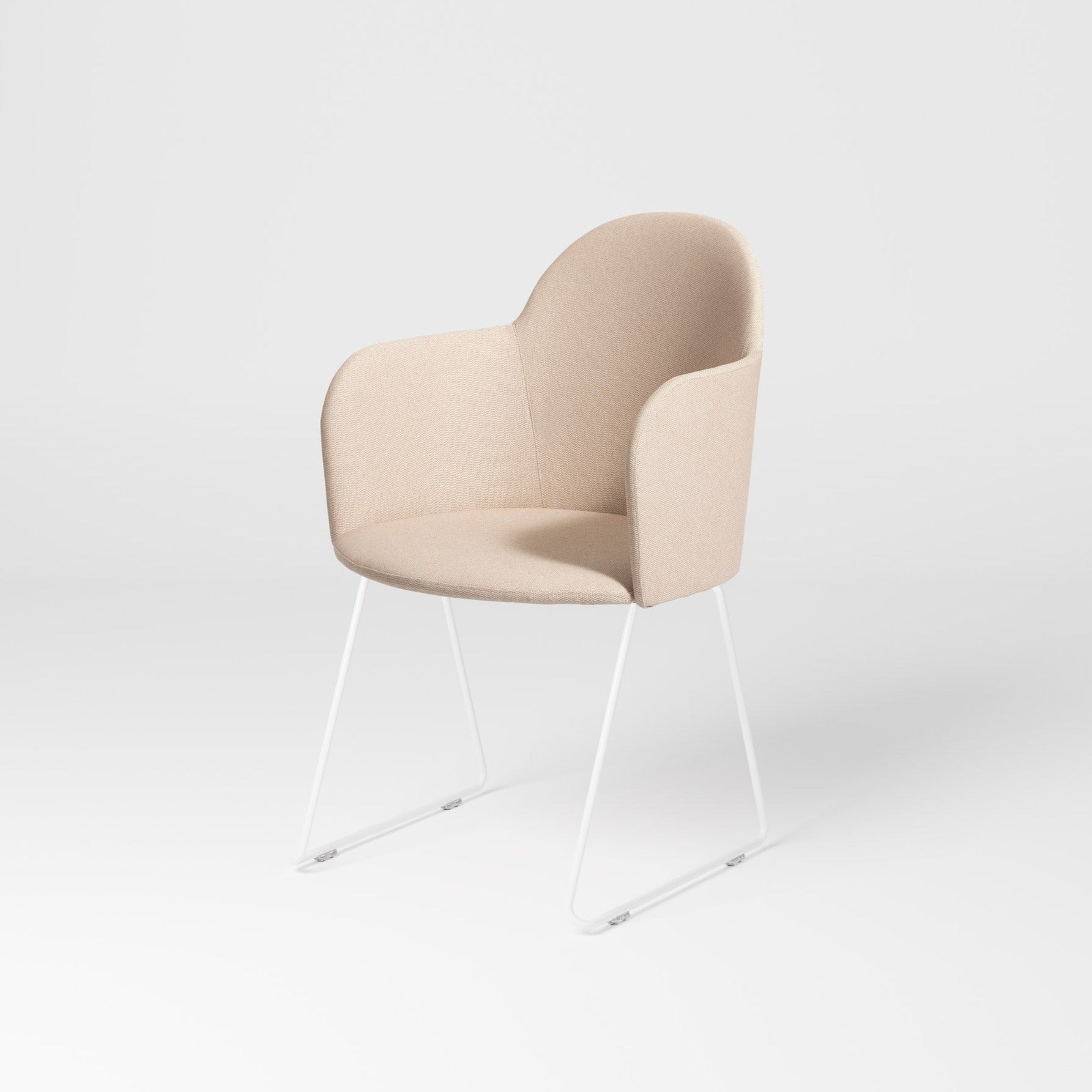 Potato Armchair Sled White Base | Office or Dining Tub Chair | Gibson Karlo | DesignByThem ** HF2 Messenger - 078 Tusk