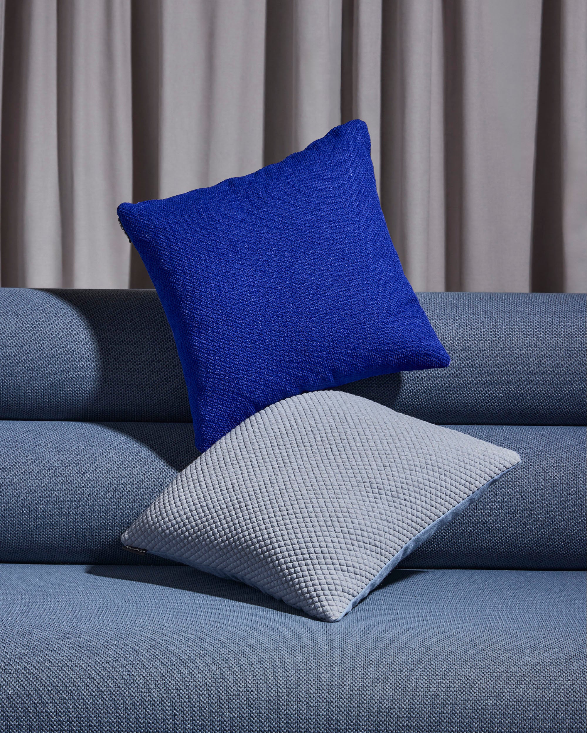 Flip Cushion | Accessories | Double-Sided Upholstery | Ultramarine Blue and Soft Blue | Gibson Karlo | Design By Them