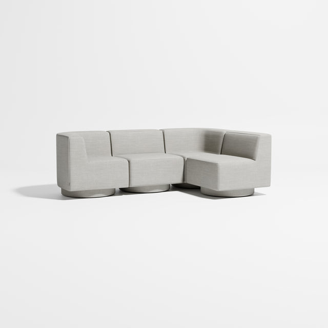 Confetti Modular Lounge - 4 Seater Corner Right | Upholstered Base | Gibson Karlo | Design By Them ** Kvadrat Canvas 2 0124