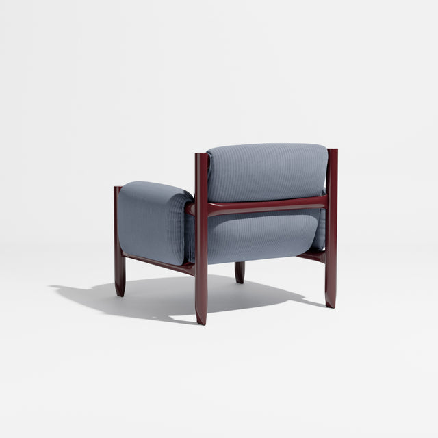 Cattle Armchair | Upholstered Armchair | Lounge Chair | Gibson Karlo | Design By Them | Burgundy Frame | Kvadrat Phlox 0743