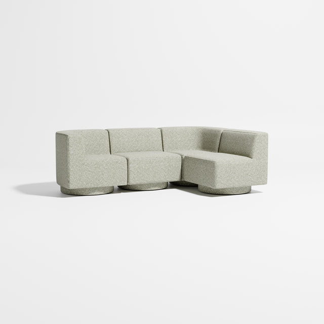Confetti Modular Lounge - 4 Seater Corner Right | Upholstered Base | Gibson Karlo | Design By Them ** Kvadrat Zero 0002