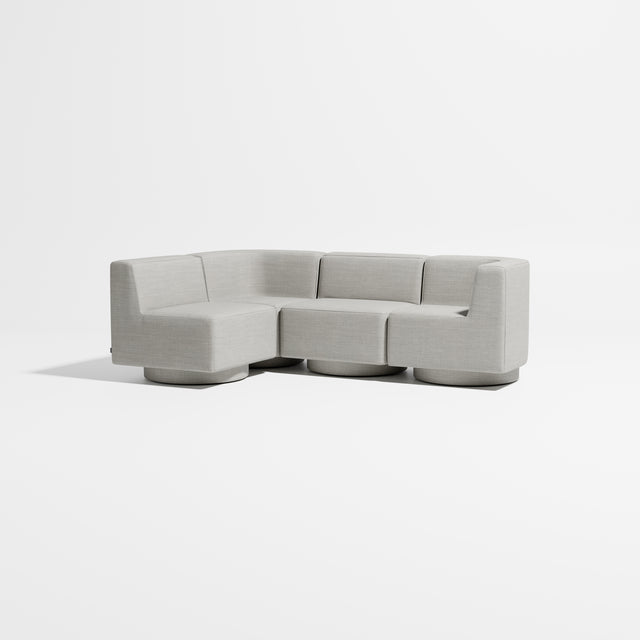 Confetti Modular Lounge - 4 Seater Corner Left | Upholstered Base | Gibson Karlo | Design By Them ** Kvadrat Canvas 2 0124