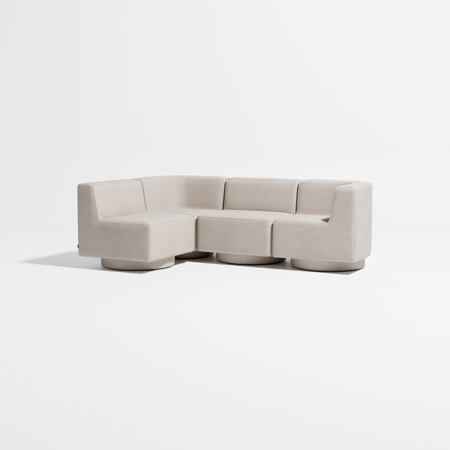 Confetti Modular Lounge - 4 Seater Corner Left | Upholstered Base | Gibson Karlo | Design By Them ** Kvadrat Elle 0220