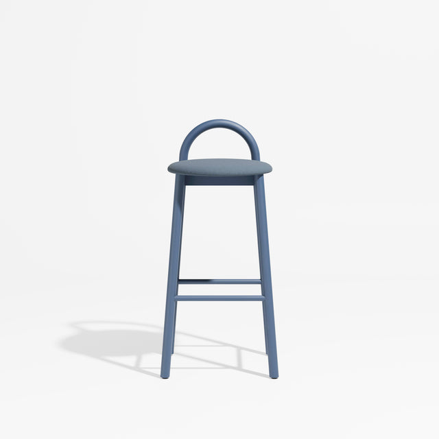 Bobby Bar Stool - Timber Upholstered with Seat Pad | Design By Them ** Maharam Merit 012 / Steel Blue Ash