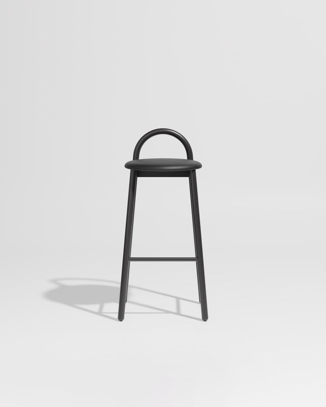 Bobby Bar Stool Metal Upholstered | Daniel Tucker | DesignByThem ** Knoll Prairie 018 / Black (Outdoor Suitable)
