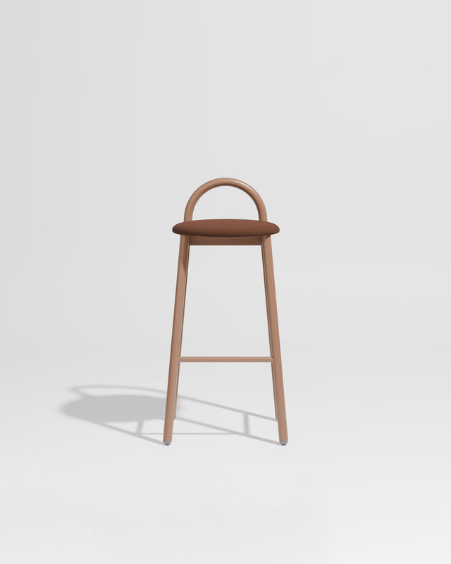 Bobby Bar Stool Metal Upholstered | Daniel Tucker | DesignByThem ** Maraham Merit 033 / Nutmeg