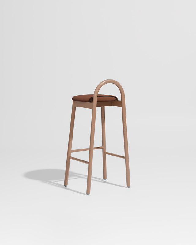Bobby Bar Stool Metal Upholstered | Daniel Tucker | DesignByThem ** Maraham Merit 033 / Nutmeg
