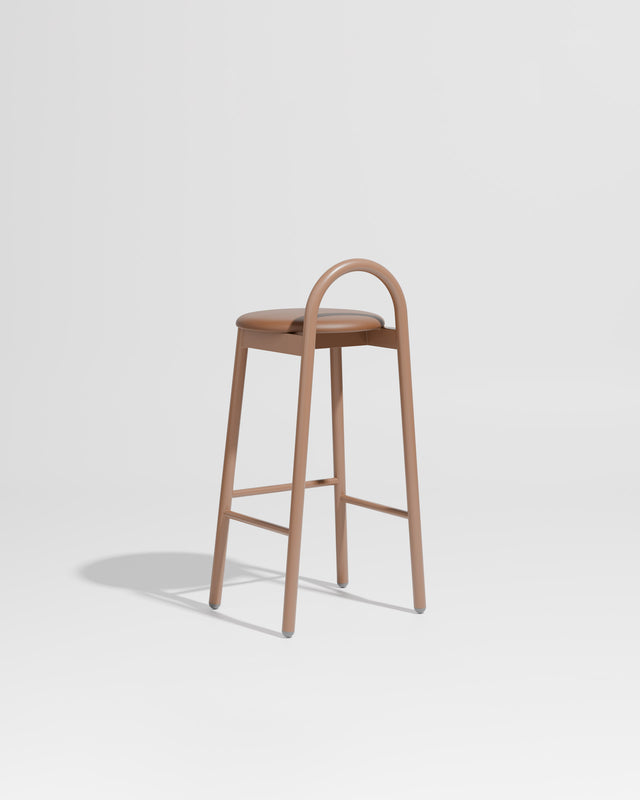 Bobby Bar Stool Metal Upholstered | Daniel Tucker | DesignByThem ** Knoll Prairie 027 / Nutmeg (Outdoor Suitable)
