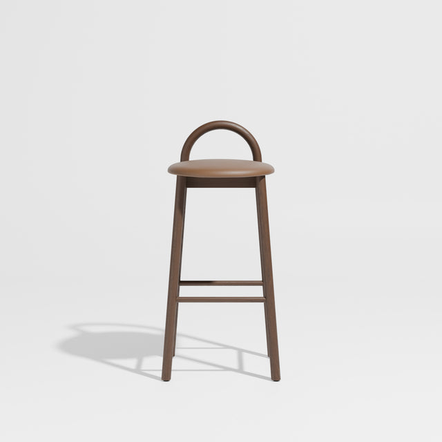 Bobby Bar Stool - Timber Upholstered with Seat Pad | DesignByThem ** Knoll Prairie 027 / Smoked Oak