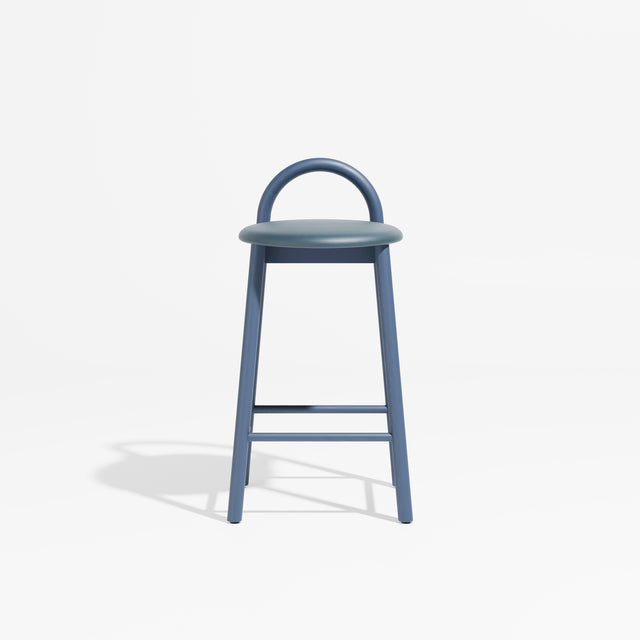 Bobby Timber Bar Counter Stool with Seat Pad | Design By Them ** Knoll Prairie 012 / Steel Blue Ash