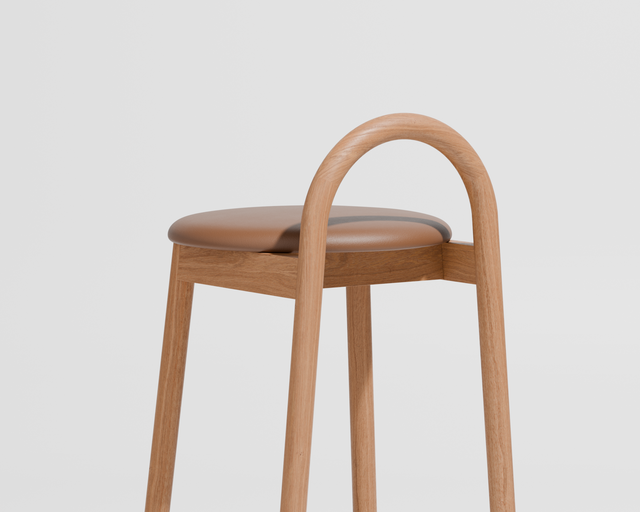 Bobby Timber Bar Counter Stool with Seat Pad | Design By Them | Knoll Prairie 027 / Oak